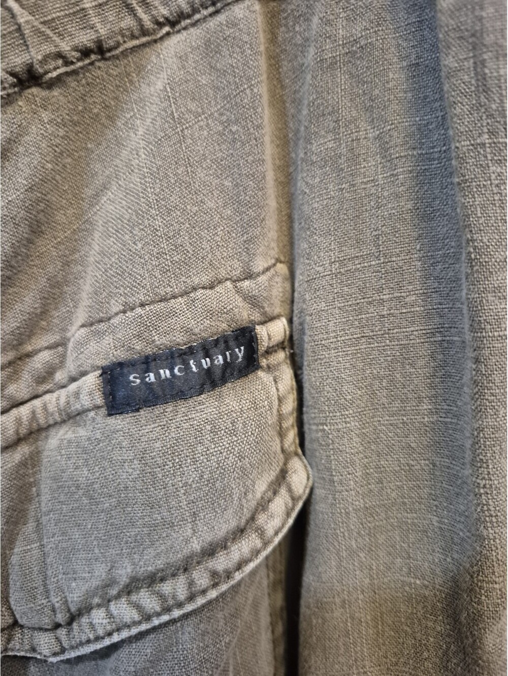 Sanctuary Women’s olive green Linen Rayon Jogger Pants - Picture 5 of 5